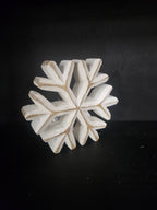 White Washed Wooden Snowflakes