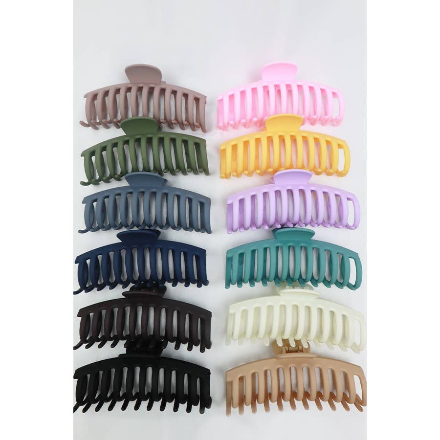 Matte Jumbo Round Comb Hair Claw