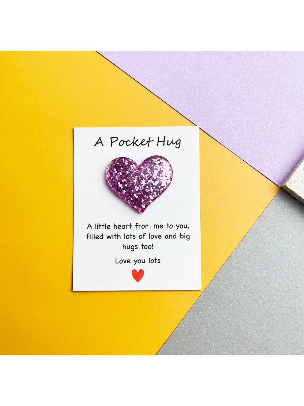 Pocket Hug Glitter Heart