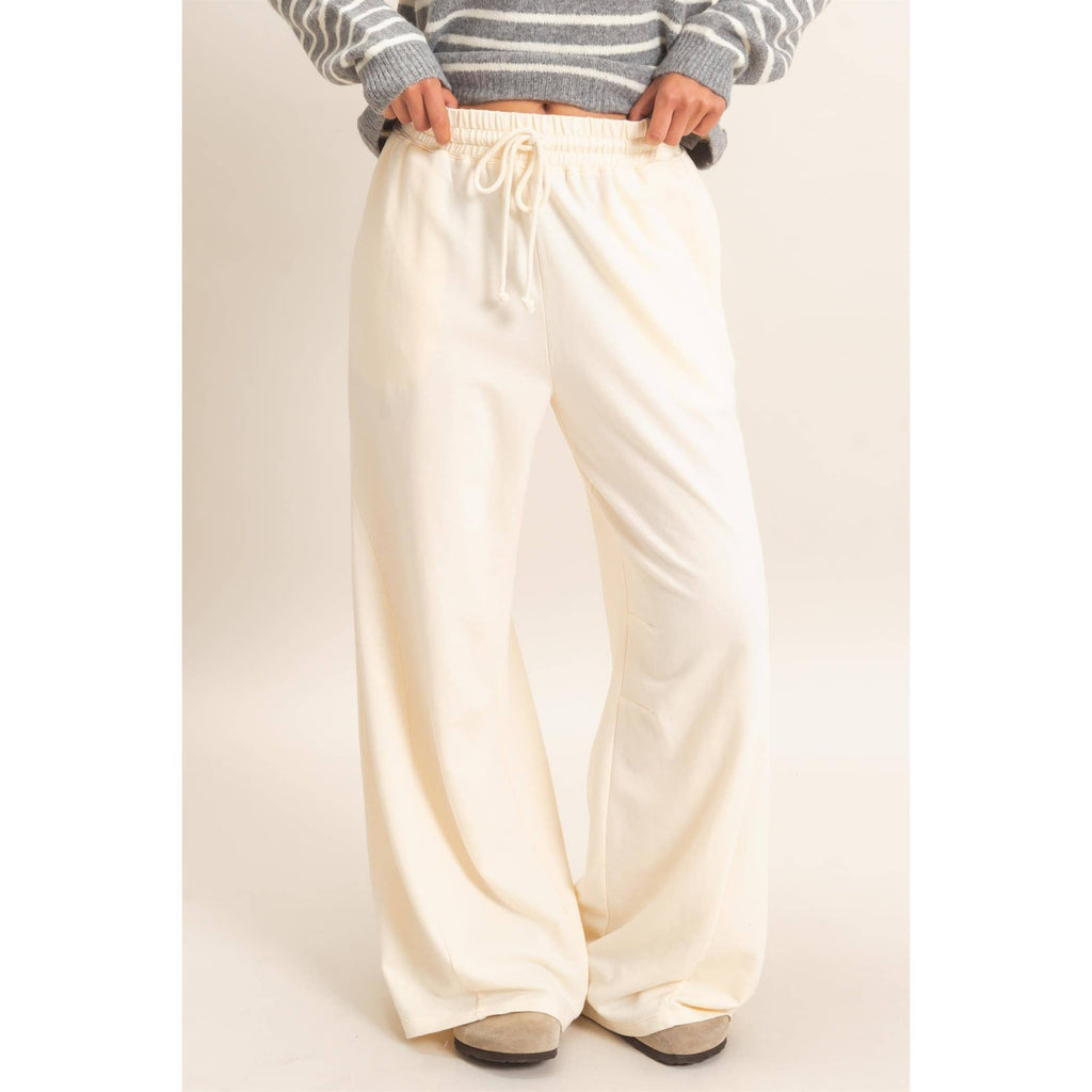 Mineral Washed Wide Leg Pants