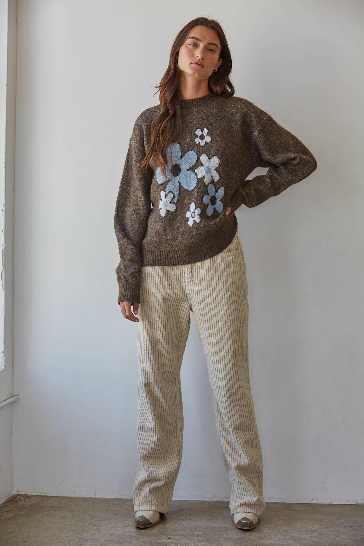 Knit Floral Sweater