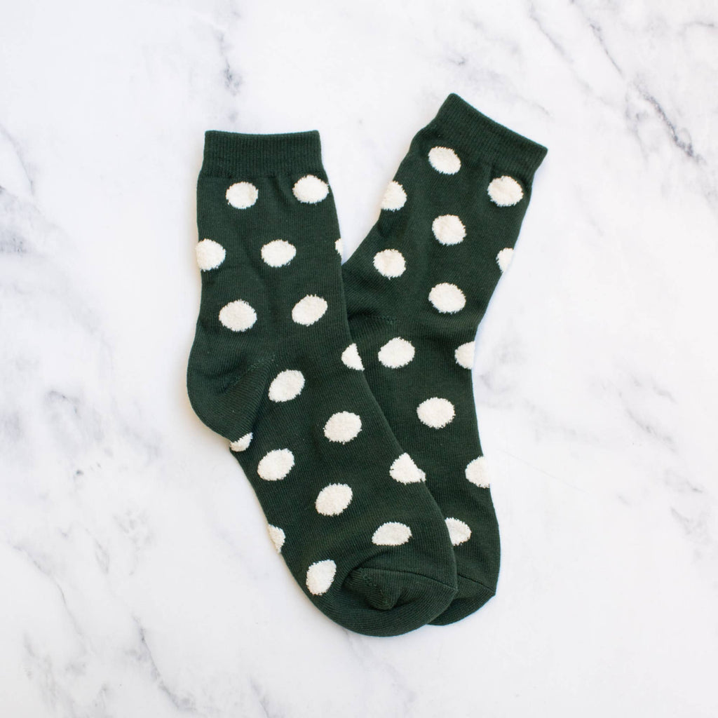 Women's Polka Dots Puff Casual Socks … Premium