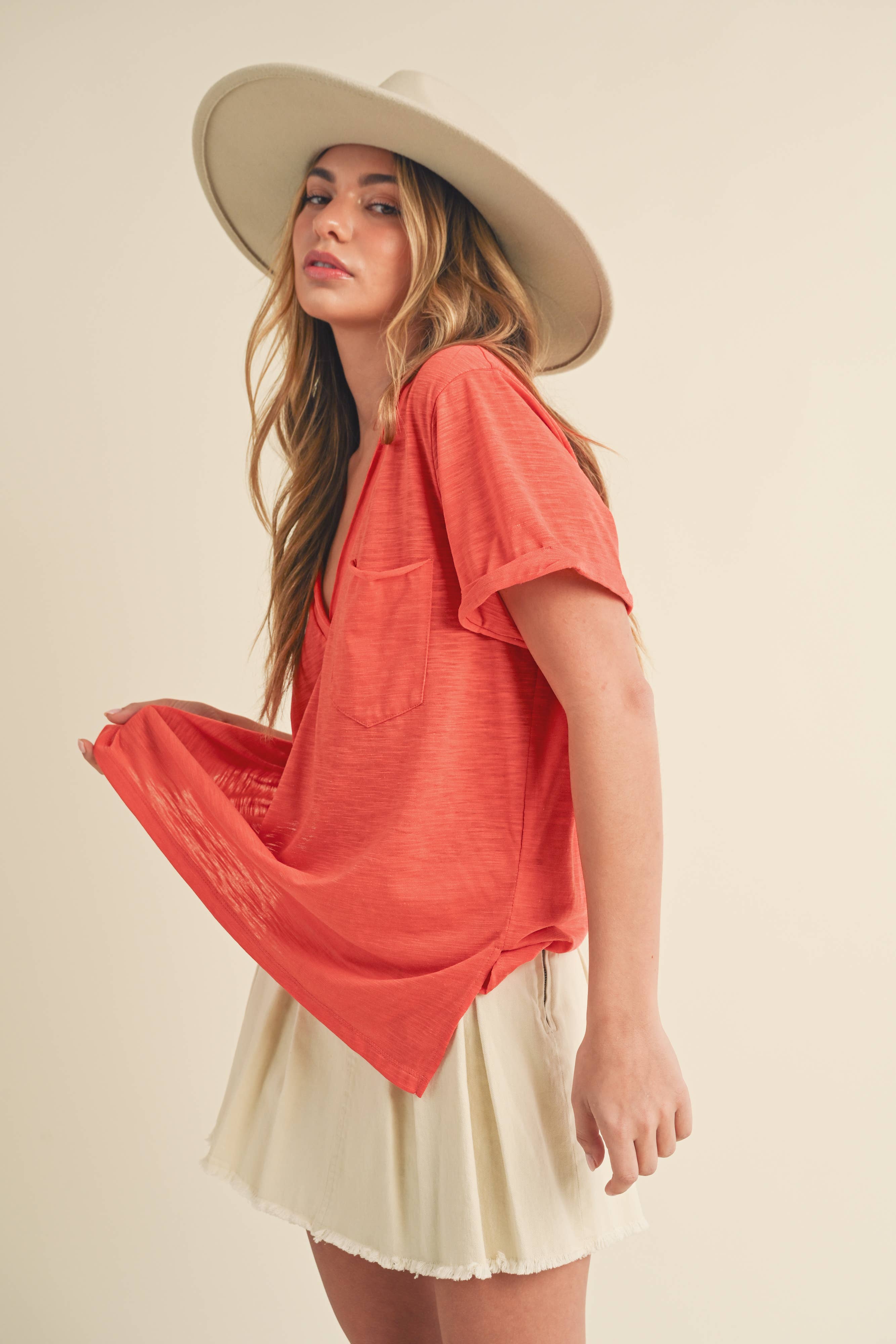 V-Neck Short Sleeve