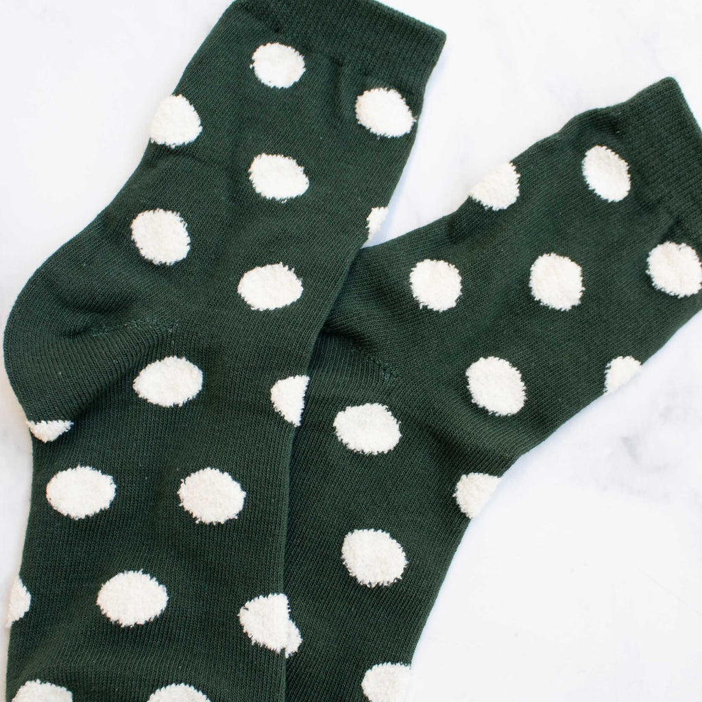 Women's Polka Dots Puff Casual Socks … Premium