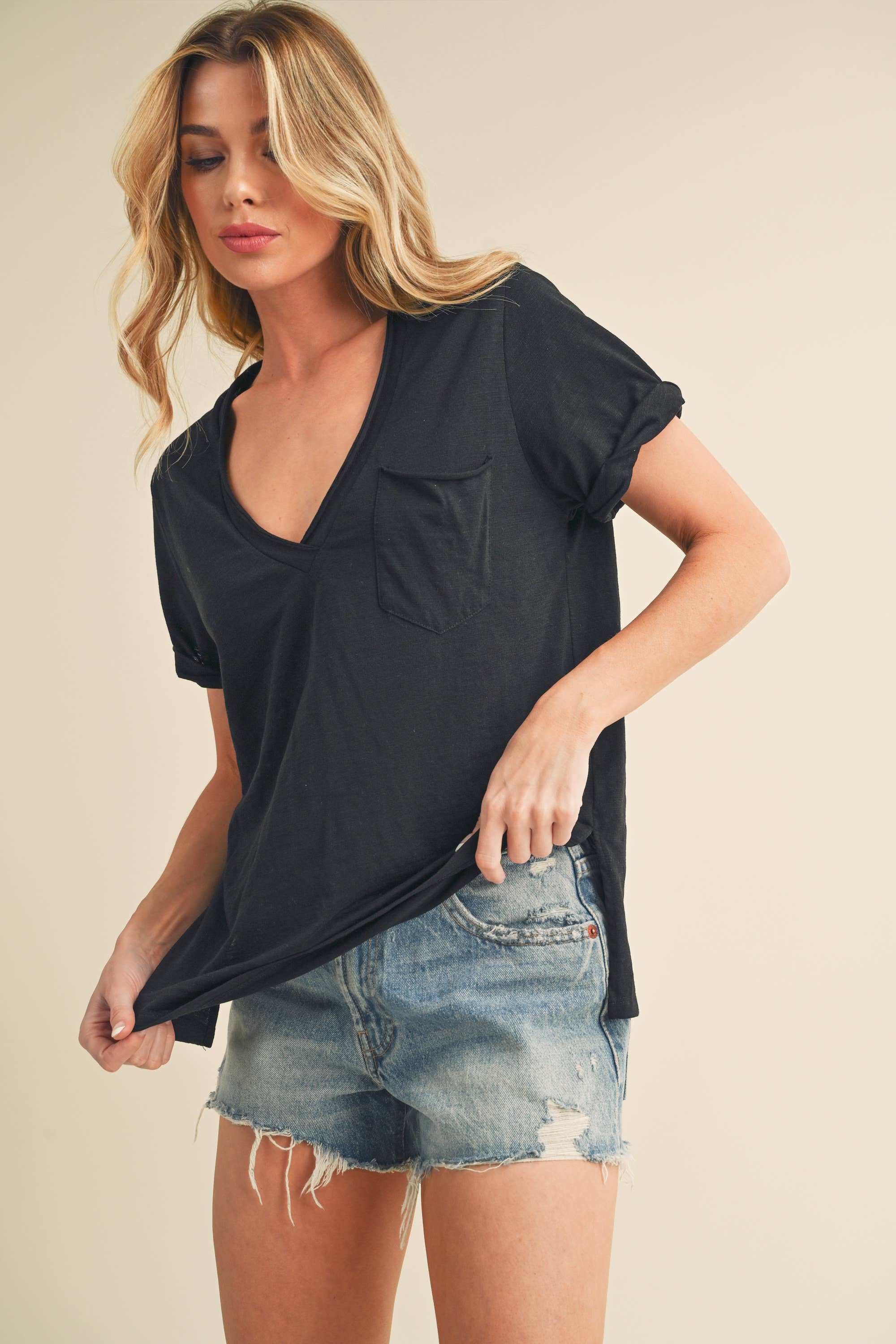 V-Neck Short Sleeve