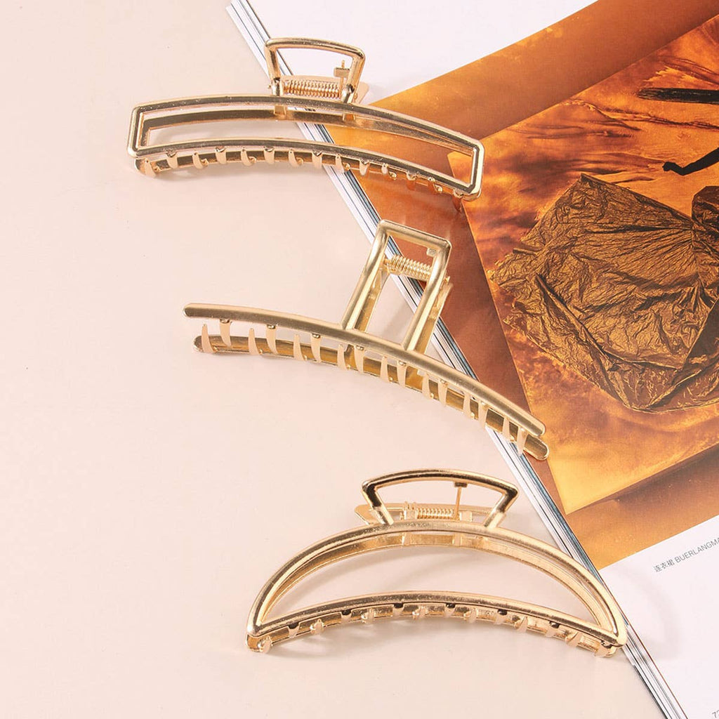 Gold Metal Hair Claws