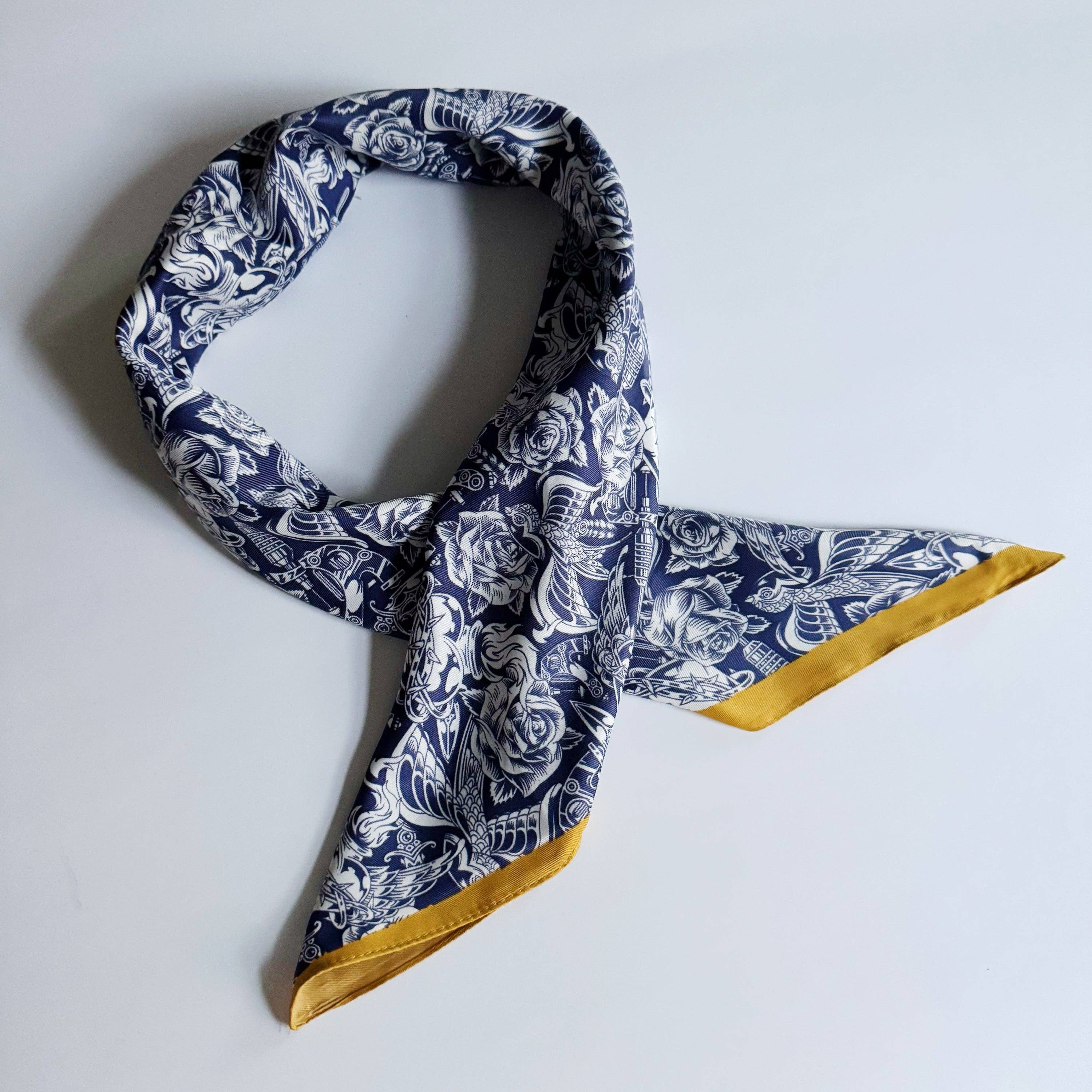 Silky Muse Satin Square Scarf - Chic Silky Scarf For Hair, Neck, Or Bag Styling