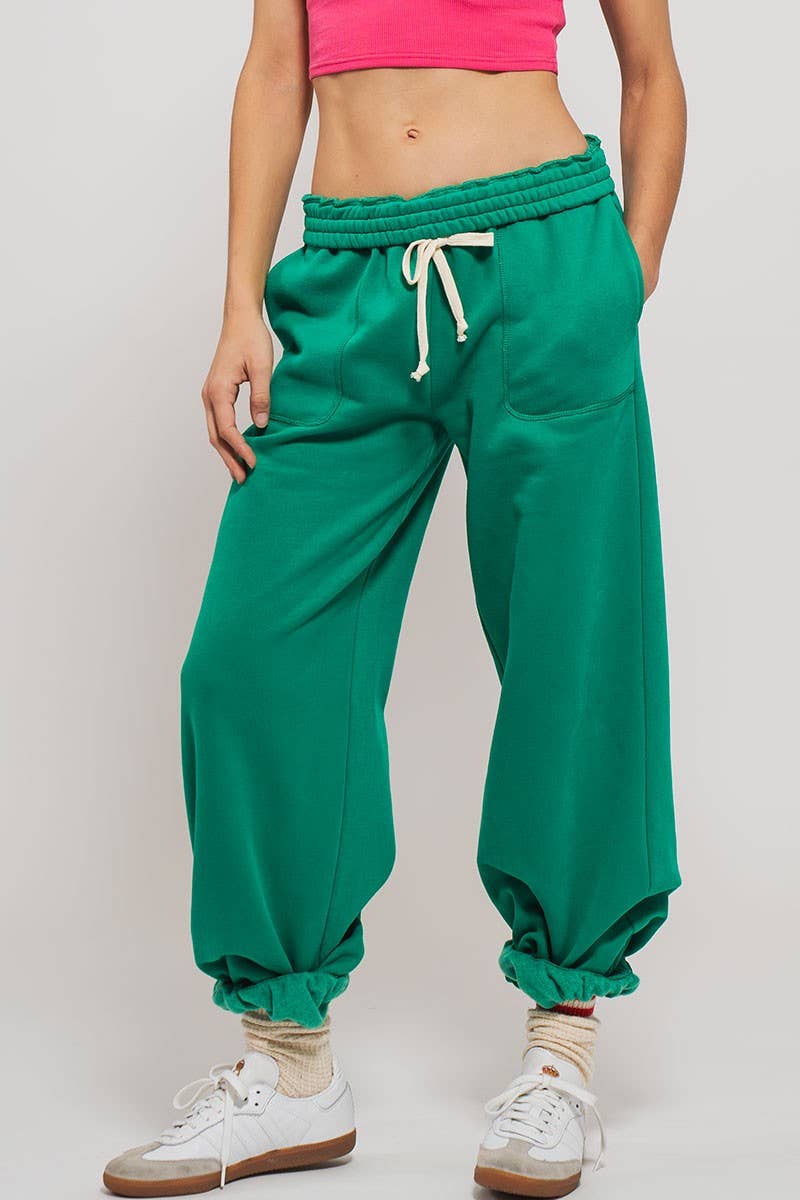 Elastic Drawstring Cotton Sweatpant