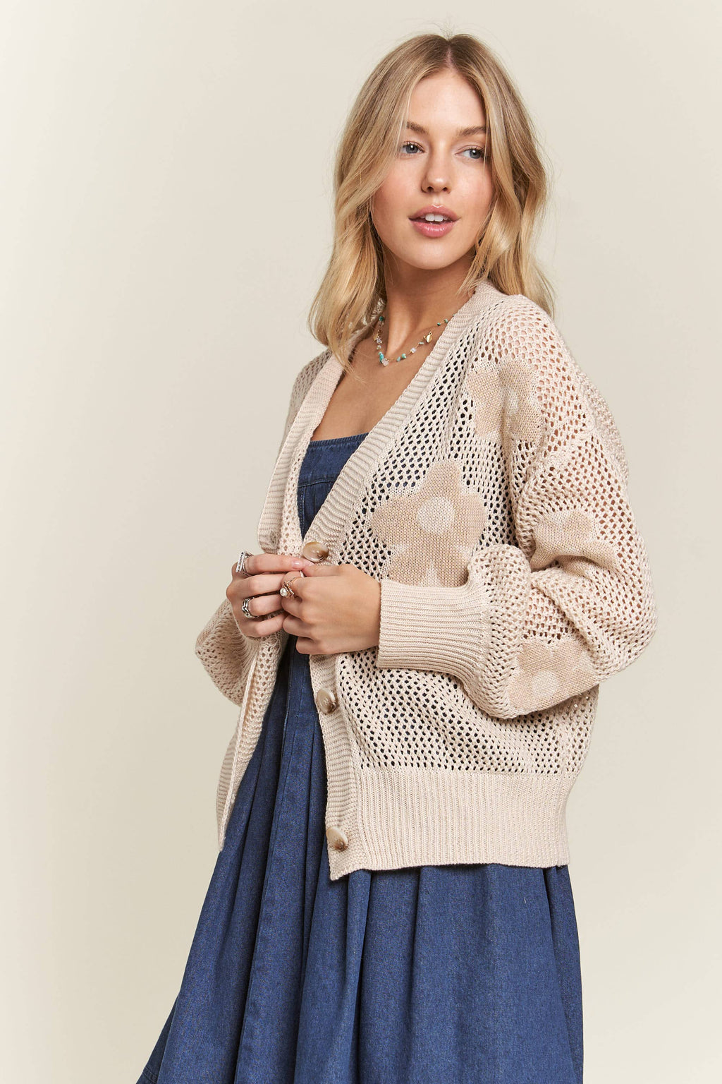 FLORAL SWEATER CARDIGAN