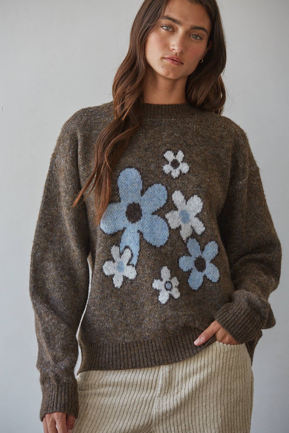 Knit Floral Sweater