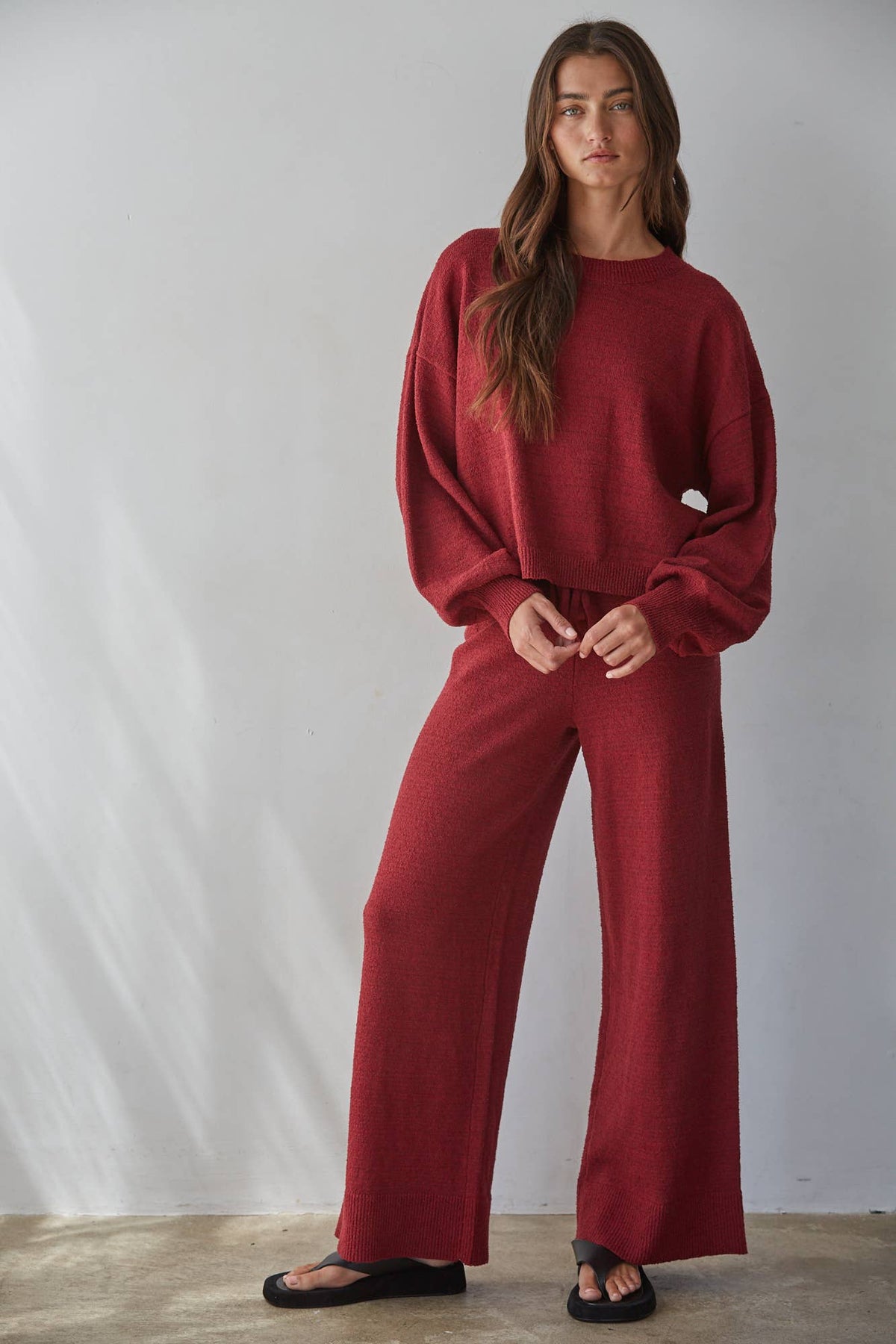 W1634T2 | Knit Sweater Long Sleeve Pullover