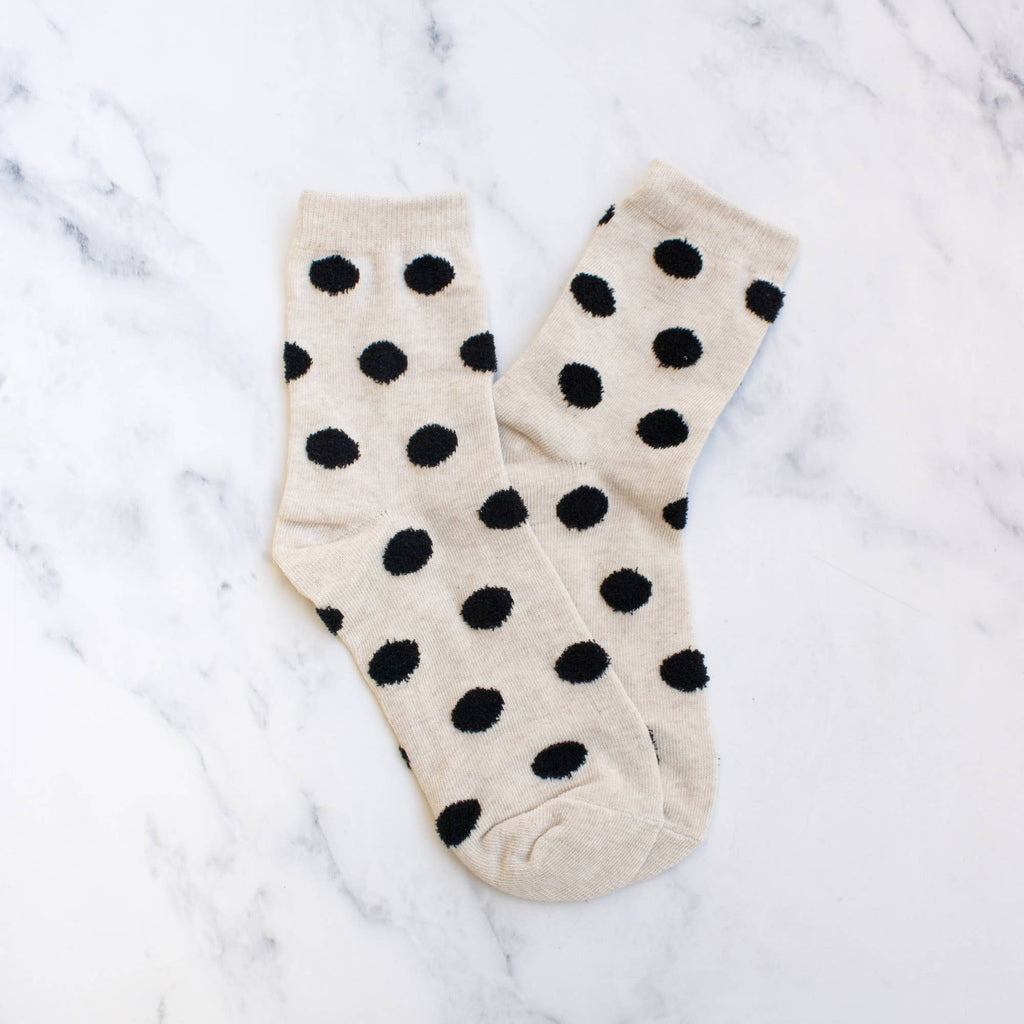 Women's Polka Dots Puff Casual Socks … Premium