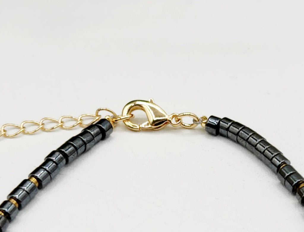 GROUNDING/BALANCE-Obsidian/Smoky Quartz/Hematite Bracelet