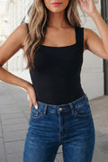 Square Neck Built-in Bra Tank Top