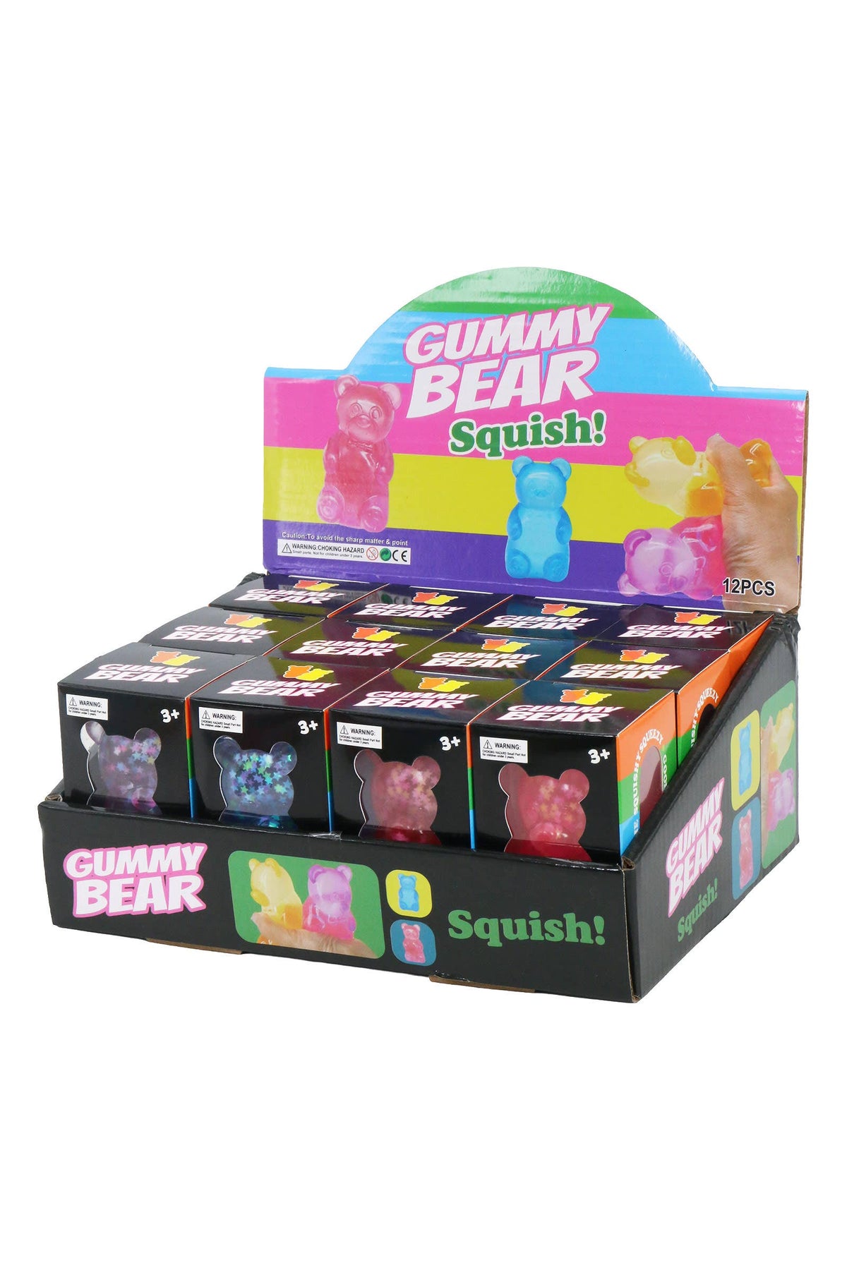 Star Confetti Teddy Bear Thick Maltose Putty Filled Squishy