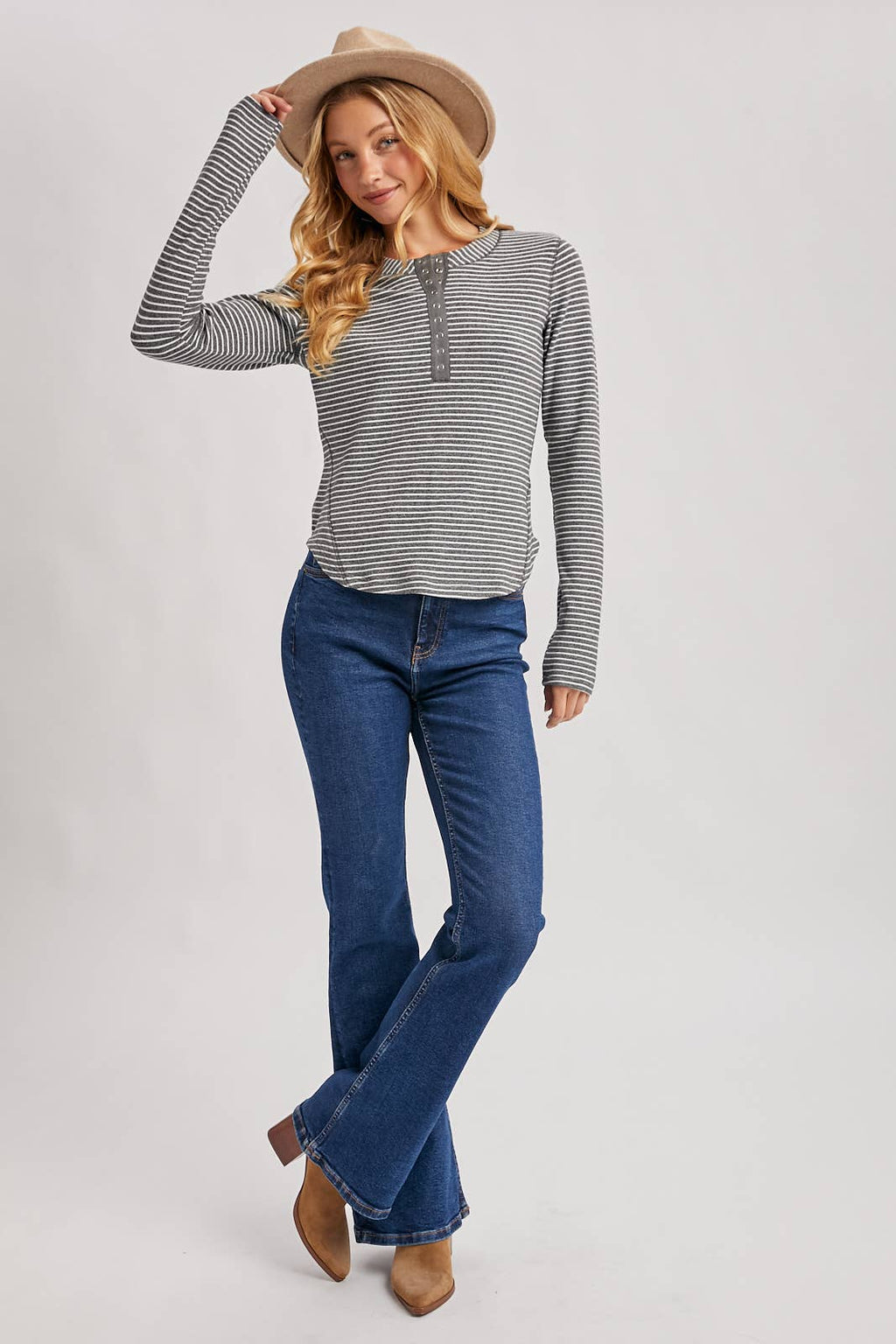 Striped Knit Long Sleeve
