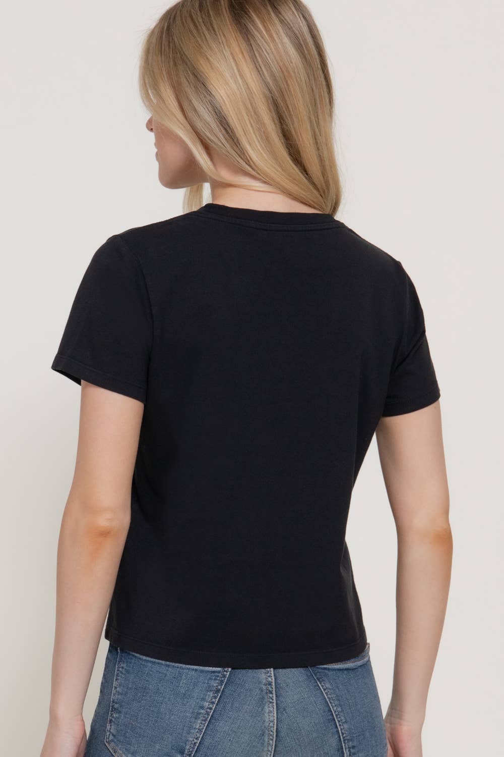 Short Sleeve Garment Dye Knit Top