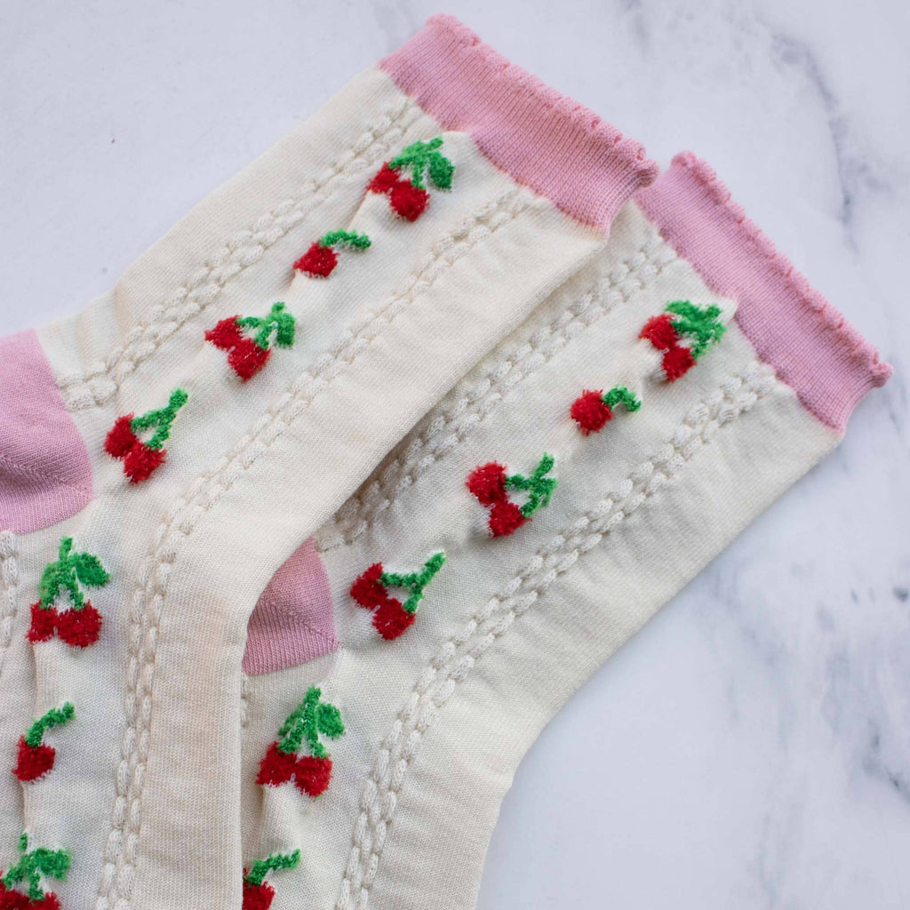 Cherry Dream Casual Socks … Premium