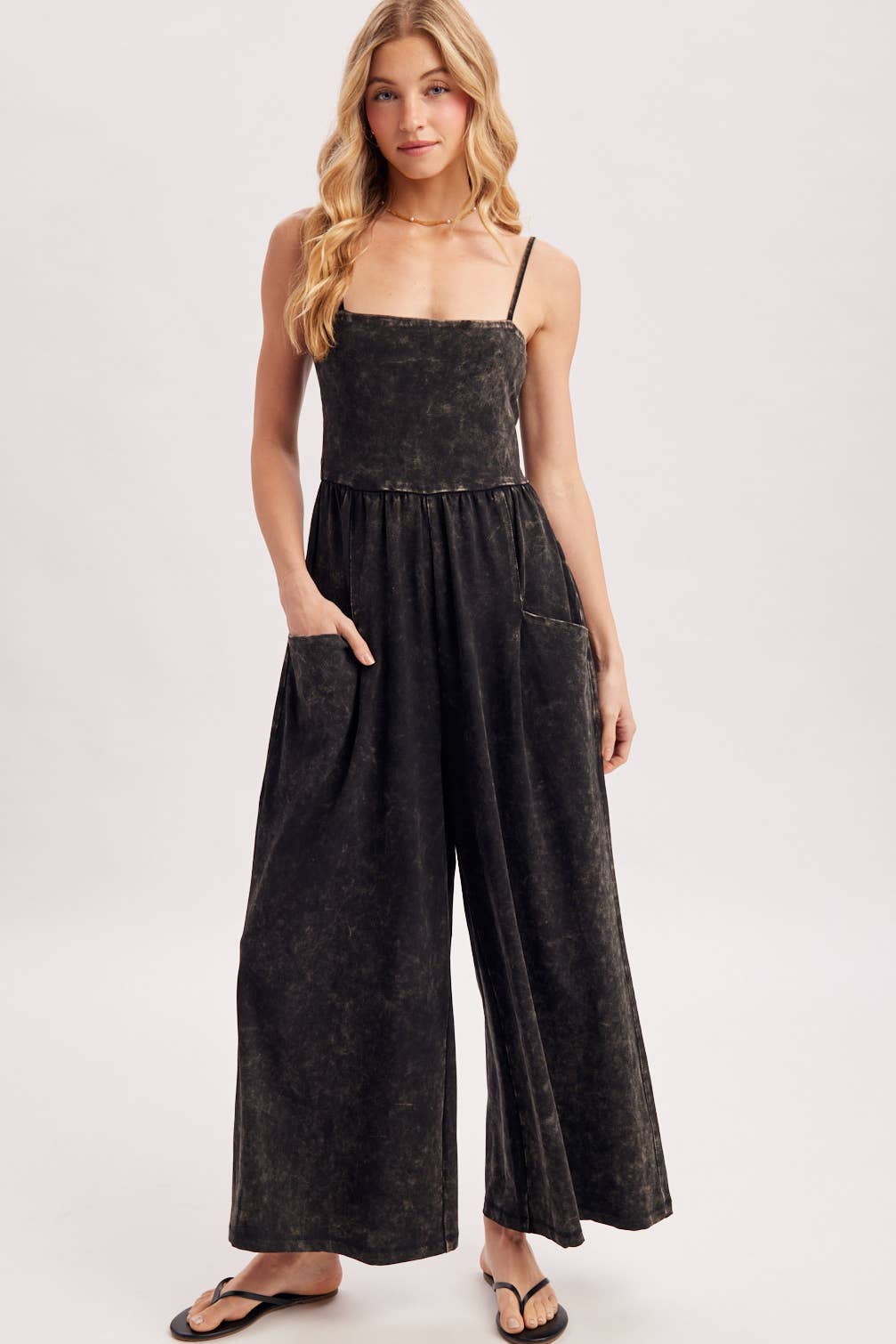 WASHED WIDE LEG JUMPSUIT