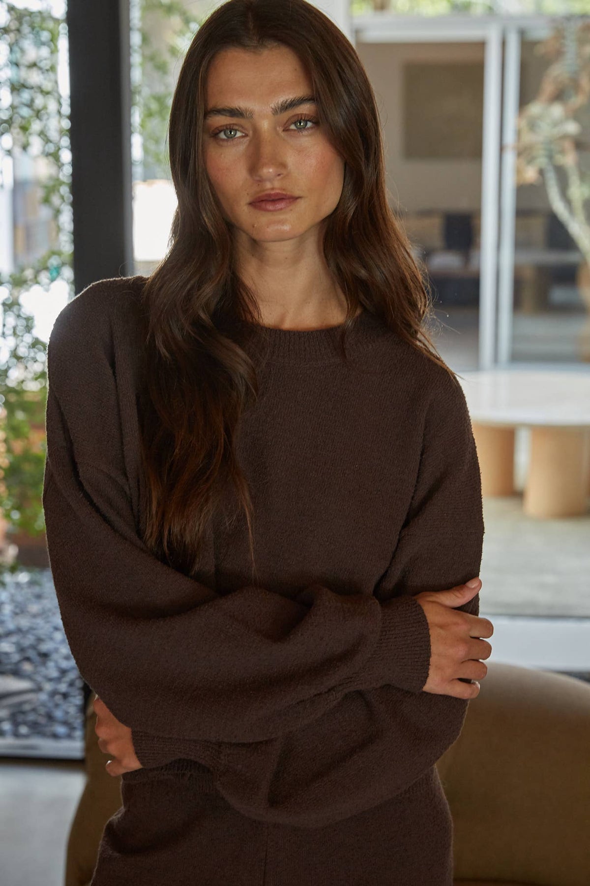 W1634T2 | Knit Sweater Long Sleeve Pullover