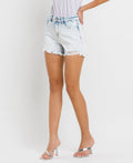 HIGH RISE DISTRESSED SHORTS
