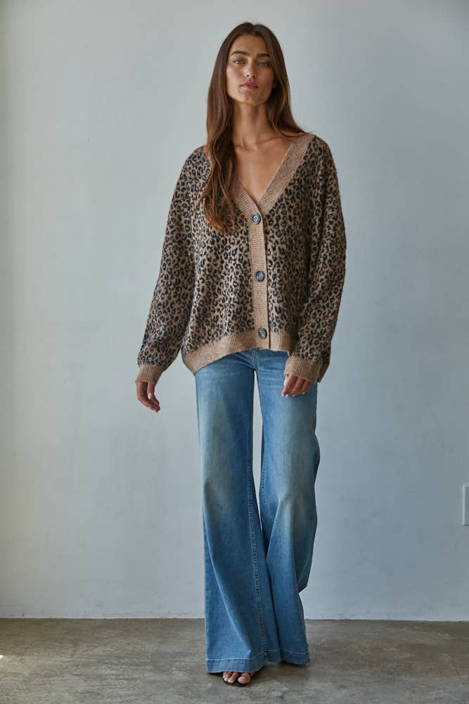 Knit Sweater V-Neck Cardigan