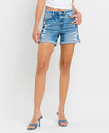 HIGH RISE DOUBLE CUFF SHORTS