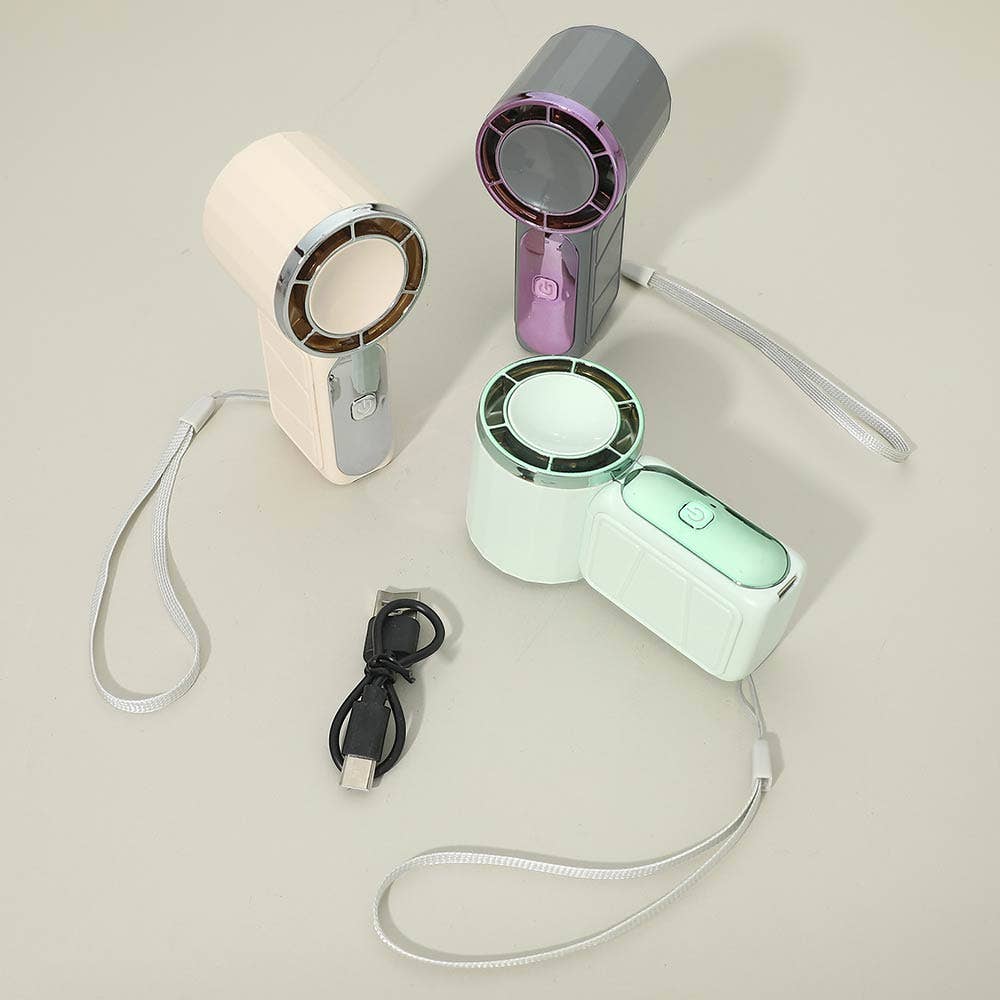 Light Up Digital Display Portable Handheld Mini Fan