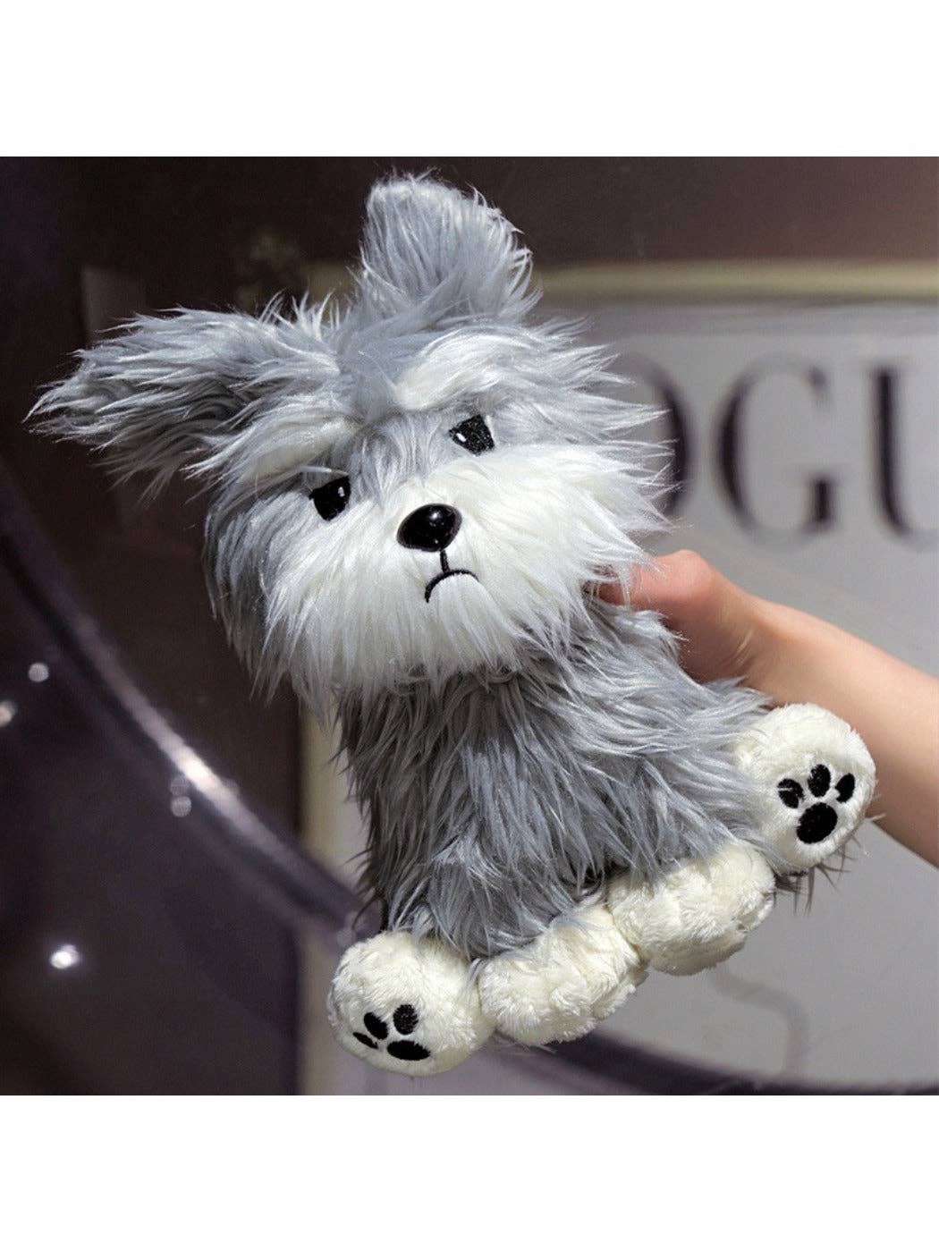 Schnauzer Plush Toy Realistic Stuffed Animal