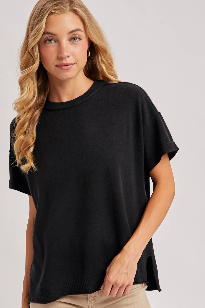 Knit Crew Neck T-Shirt