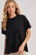 Knit Crew Neck T-Shirt