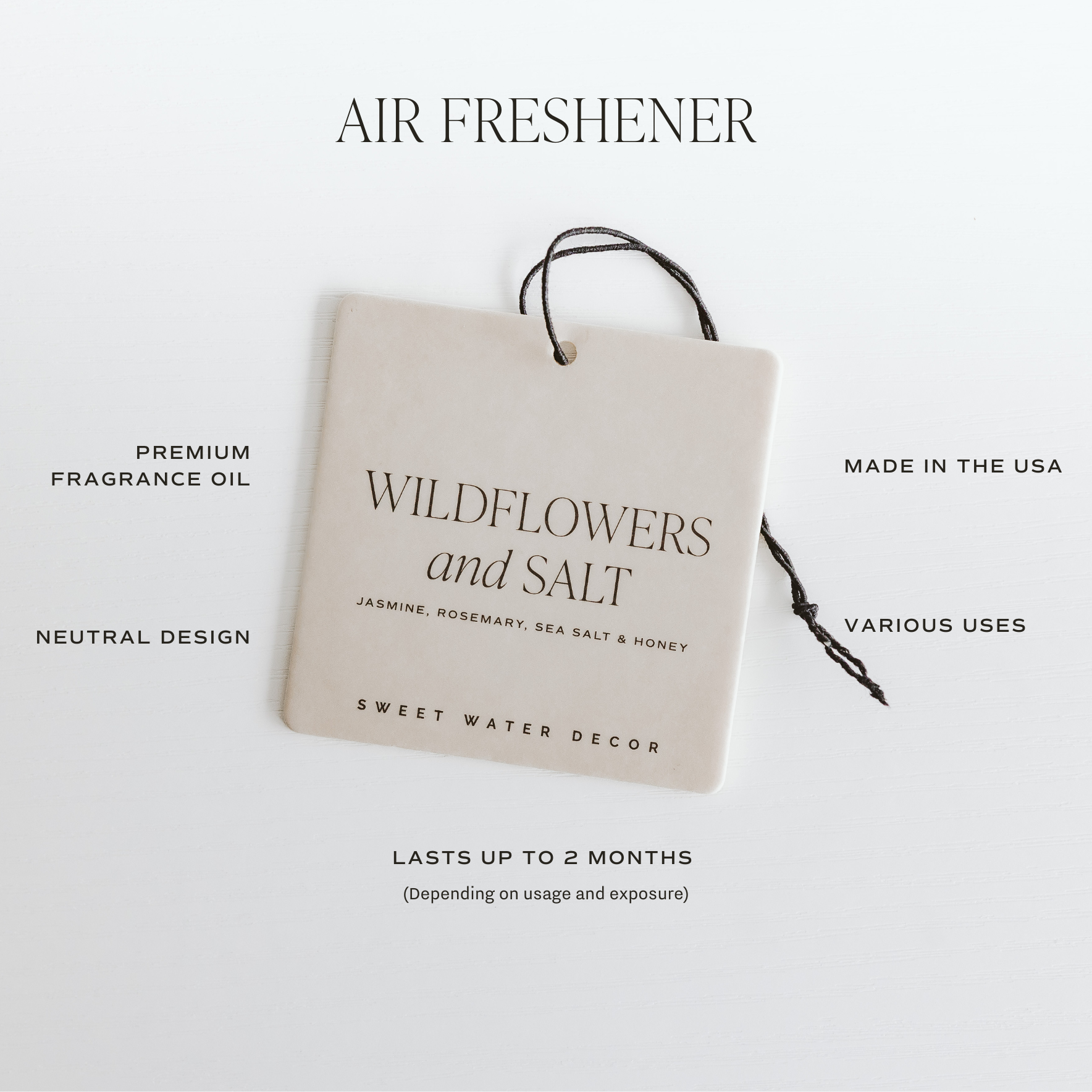 Wildflowers and Salt Hanging Air Freshener - Home Decor