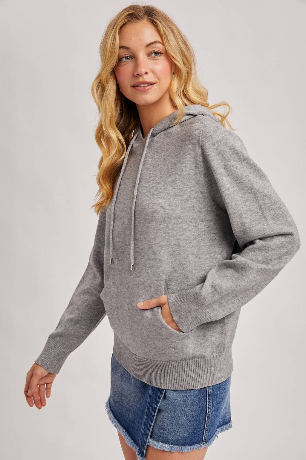 Knit Sweater Hoodie